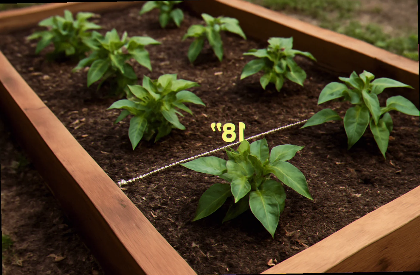 bell pepper plant spacing raised bed