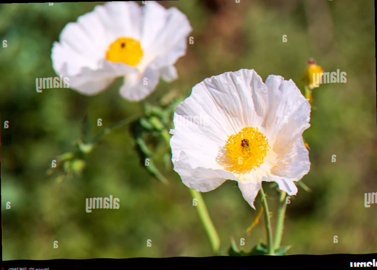 wildflowers white prickly poppy au